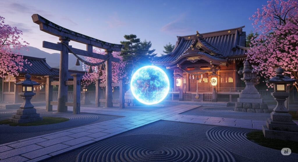 神社で写る写真の青い光が持つ意味